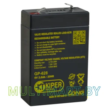 Аккумулятор для ИБП Kiper GP-628 F1 (6В/2.8 А·ч)
